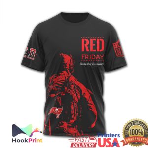 Tampa Bay Buccaneers RED Friday Military Tribute 3D T Shirt