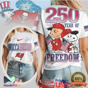 Tampa Bay Buccaneers Snoopy 250 Year Of Freedom Military Appreciation T Shirt