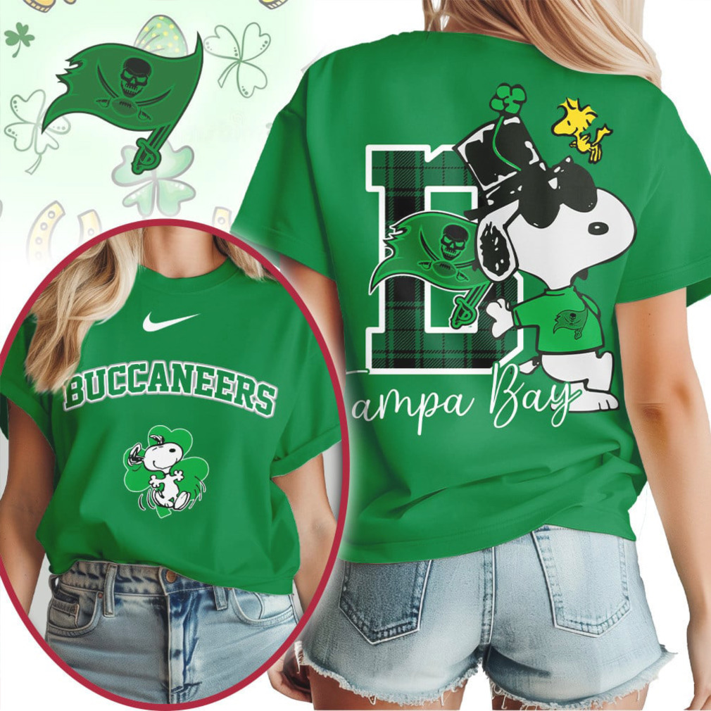 Tampa Bay Buccaneers Snoopy Leprechaun Hat St Patricks Day NFL Football T Shirt Tampa Bay Buccaneers Snoopy Leprechaun Hat St Patricks Day NFL Football T Shirt