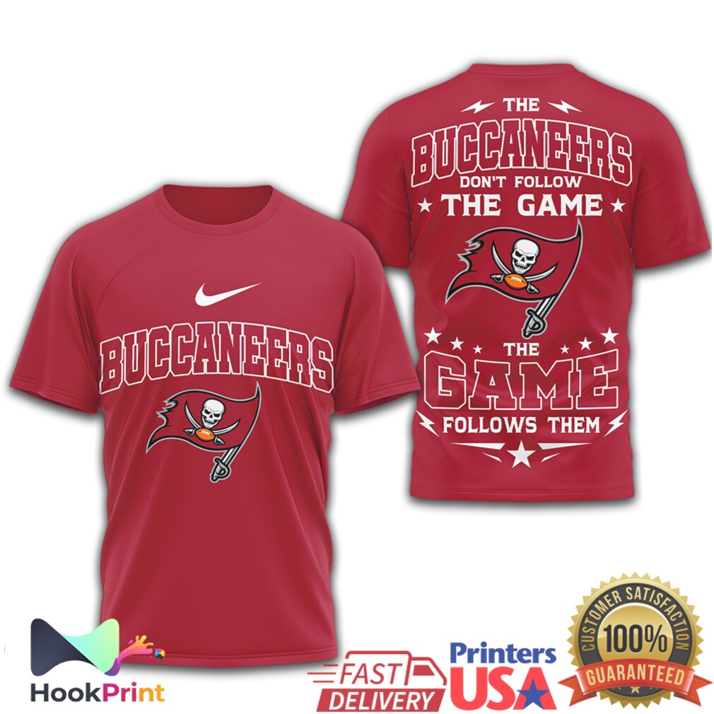 Tampa Bay Buccaneers The Game Follows Them Apparel T Shirt Tampa Bay Buccaneers The Game Follows Them Apparel T Shirt