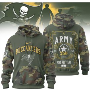 Tampa Bay Buccaneers U.S. Army 250 Years Anniversary Camo Military T Shirt