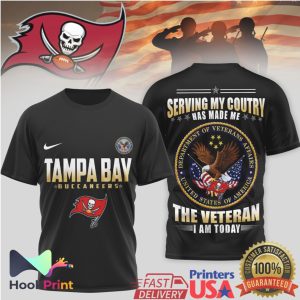 Tampa Bay Buccaneers Veteran Serving My Country Patriotic NFL T Shirt