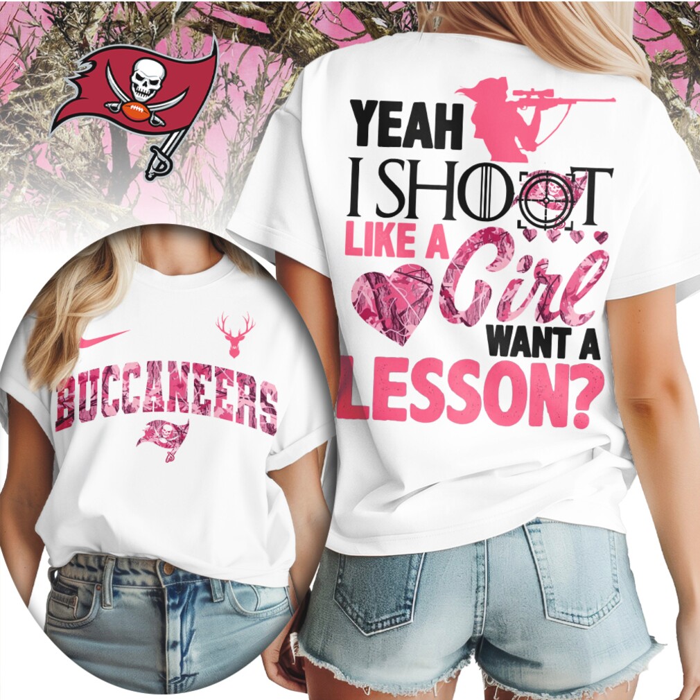 Tampa Bay Buccaneers Yeah I Shoot Like A Girl Pink Camo Hunting NFL Football T Shirt Tampa Bay Buccaneers Yeah I Shoot Like A Girl Pink Camo Hunting NFL Football T Shirt