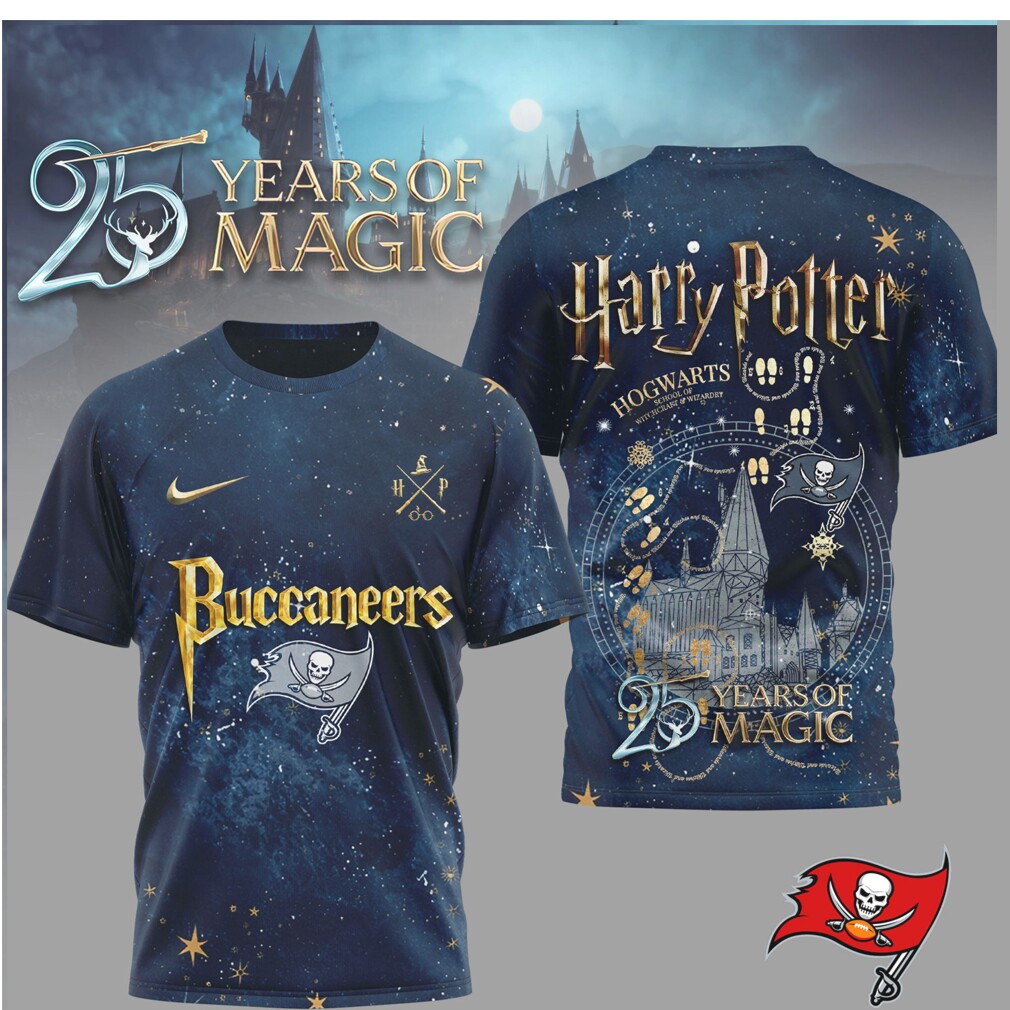 Tampa Bay Buccaneers x Harry Potter Magic Starry Night T Shirt Tampa Bay Buccaneers x Harry Potter Magic Starry Night T Shirt