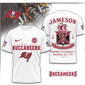 Tampa Bay Buccaneers x Jameson Irish Whiskey Sine Metu T Shirt