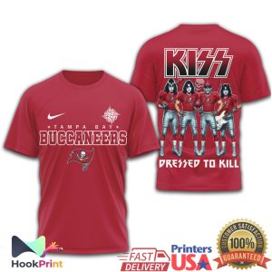 Tampa Bay Buccaneers x KISS Rock Band Dressed To Kill T Shirt Tampa Bay Buccaneers x KISS Rock Band Dressed To Kill T Shirt