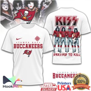 Tampa Bay Buccaneers x KISS Rock Band Dressed To Kill T Shirt