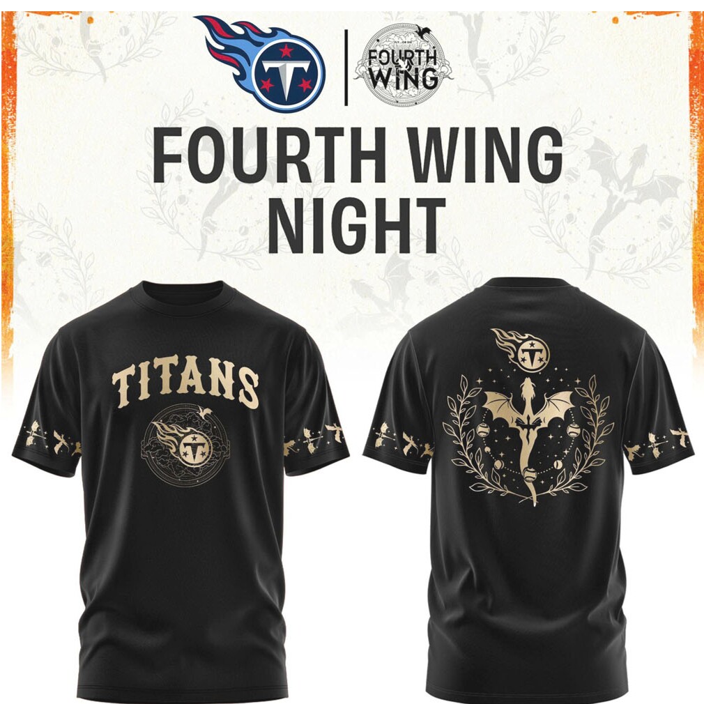 Tennessee Titans Fourth Wing Night Dragon Wing Football T Shirt Tennessee Titans Fourth Wing Night Dragon Wing Football T Shirt
