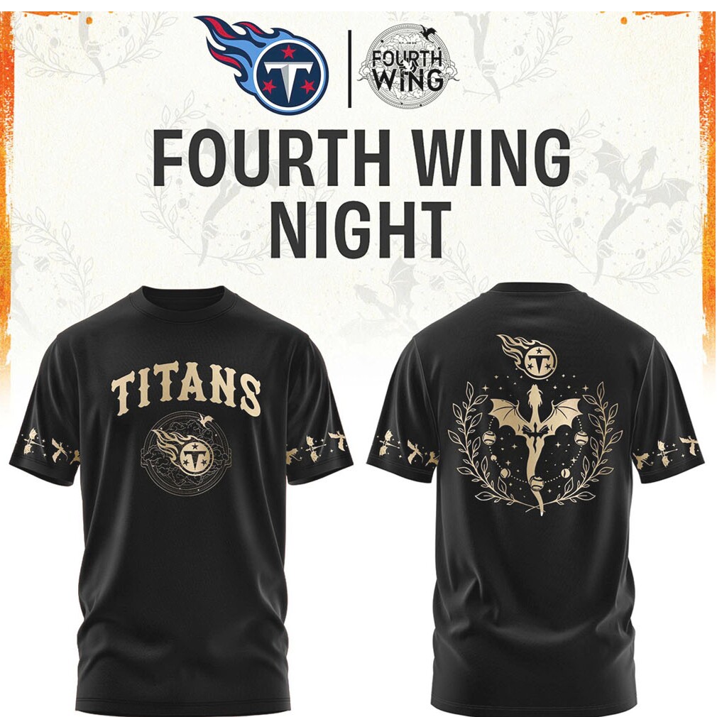 Tennessee Titans Fourth Wing Night Dragon Wing Football T Shirt Tennessee Titans Fourth Wing Night Dragon Wing Football T Shirt