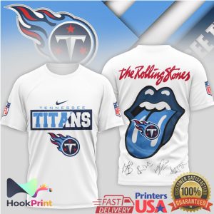Tennessee Titans x The Rolling Stones Tongue Logo Signature T Shirt