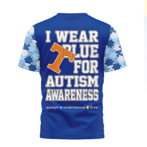 Tennessee Volunteers I Wear Blue for Autism Awareness T Shirt Tennessee Volunteers I Wear Blue for Autism Awareness T Shirt