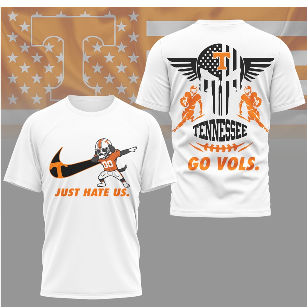 Tennessee Volunteers Just Hate Us Dabbing Dog Mascot Football Shirt Tennessee Volunteers Just Hate Us Dabbing Dog Mascot Football Shirt