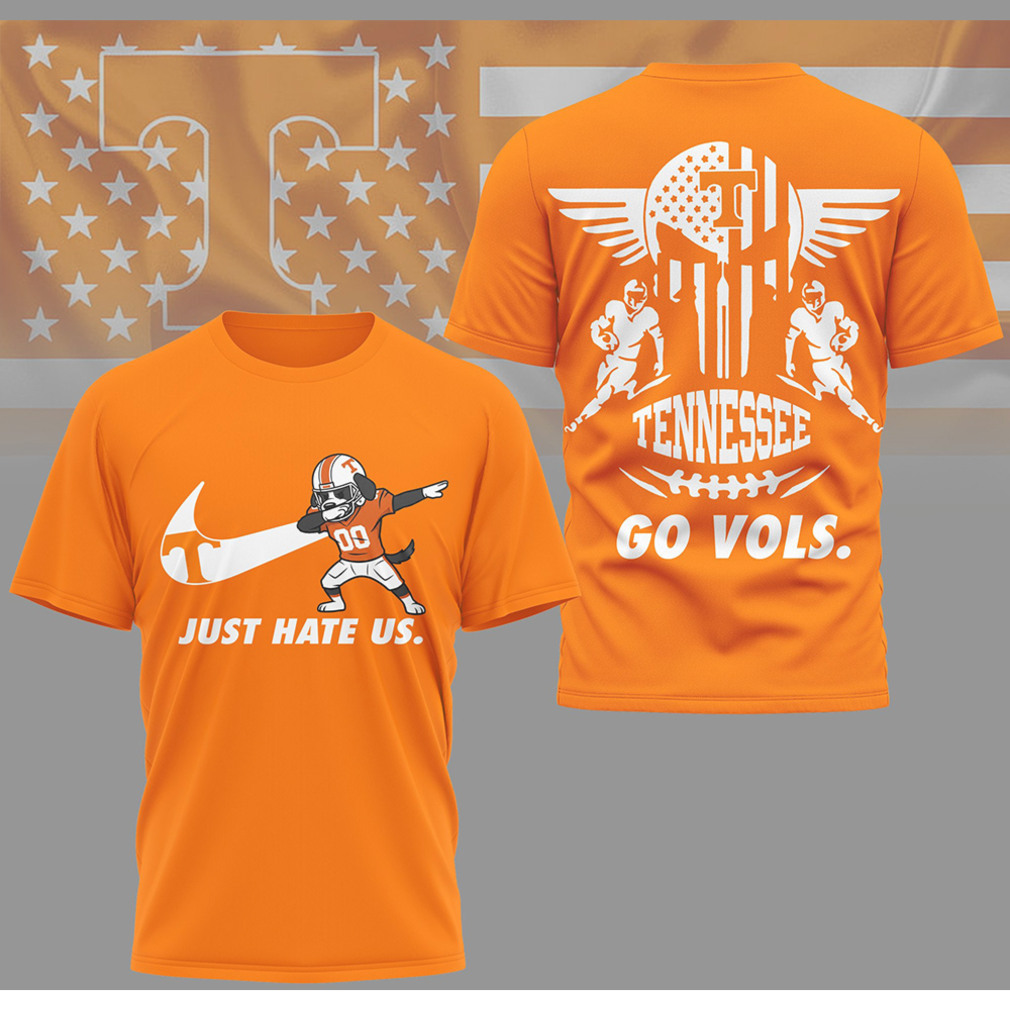 Tennessee Volunteers Just Hate Us Dabbing Dog Mascot Football Shirt Tennessee Volunteers Just Hate Us Dabbing Dog Mascot Football Shirt