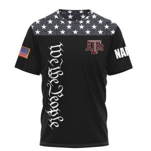 Texas A&M Aggies Personalized US Flag We The People Patriotic T Shirt