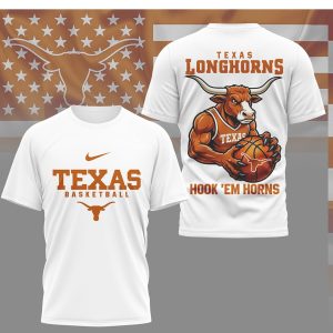 Texas Longhorns Basketball Hook 'Em Horns Bevo Mascot T Shirt