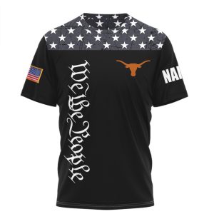 Texas Longhorns Custom Name We The People American Flag Mascot T Shirt