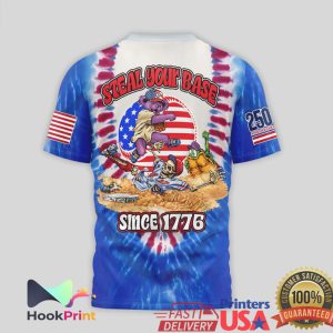 Texas Rangers Steal Your Base Grateful Dead Patriotic 250th Anniversary Shirt