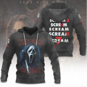The Face of Fear Ghostface Classic Scream Horror Movie T Shirt