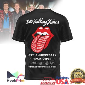 The Rolling Stones 63rd Anniversary 1962 2025 Skeleton Graphic T Shirt