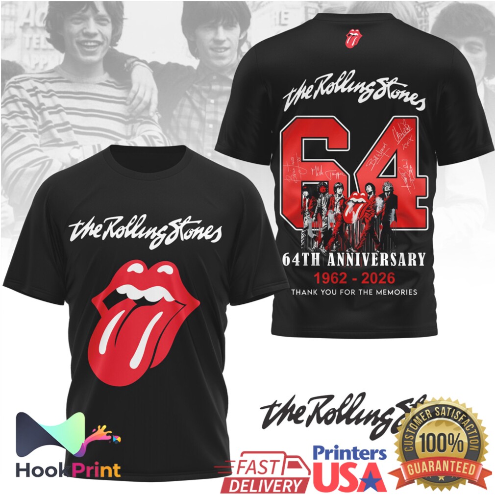 The Rolling Stones 64th Anniversary Thank You For The Memories Classic Logo T Shirt The Rolling Stones 64th Anniversary Thank You For The Memories Classic Logo T Shirt