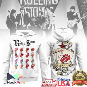 The Rolling Stones Evolution of Tongue Logos Playing Cards Shirt