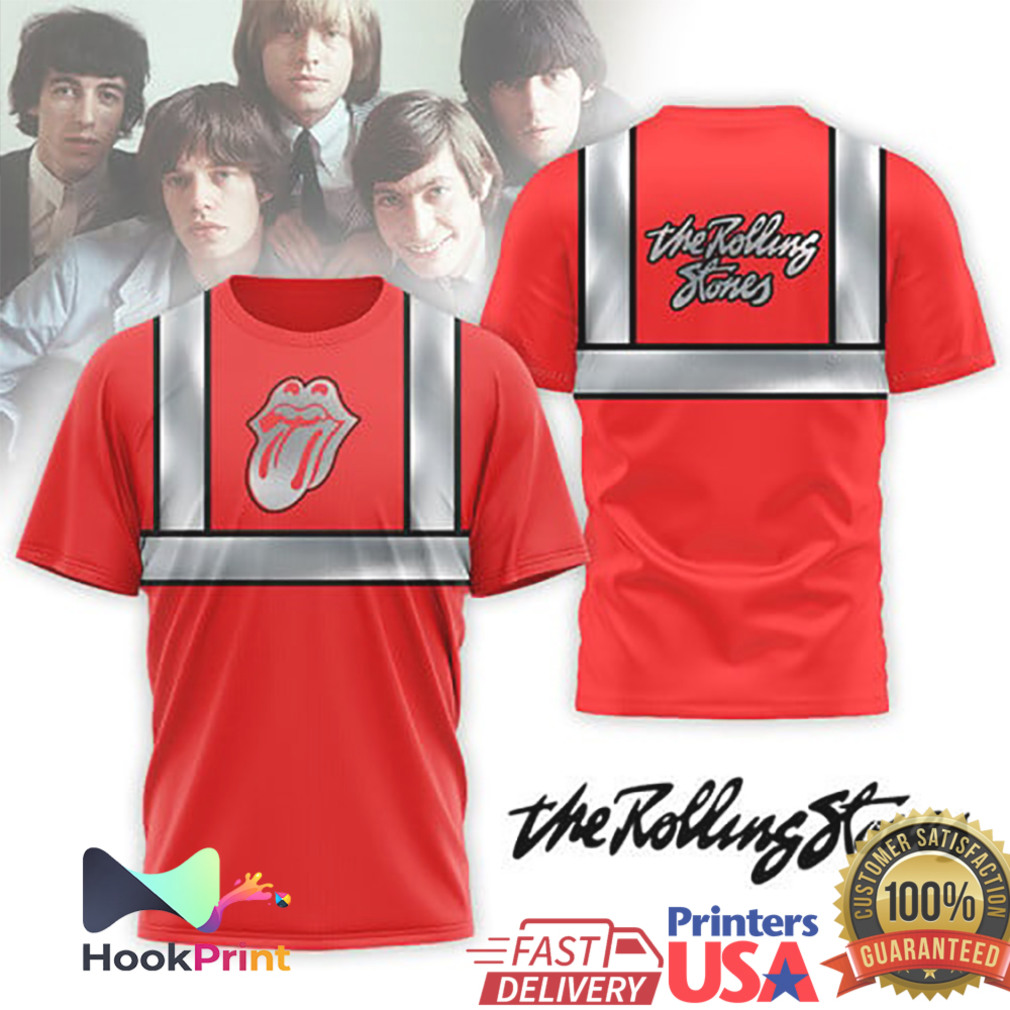 The Rolling Stones High Visibility Reflective Safety Style Rock Band T Shirt The Rolling Stones High Visibility Reflective Safety Style Rock Band T Shirt