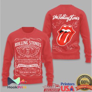 The Rolling Stones Rock N Roll Circus London 1962 Red Vintage Label T Shirt