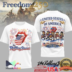 The Rolling Stones US 250th Anniversary Fireworks Patriotic T Shirt