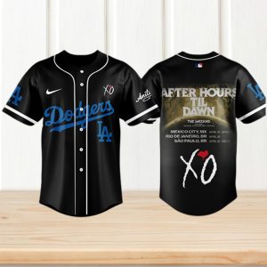 The Weeknd After Hours Til Dawn Tour x LA Dodgers Custom Baseball T Shirt