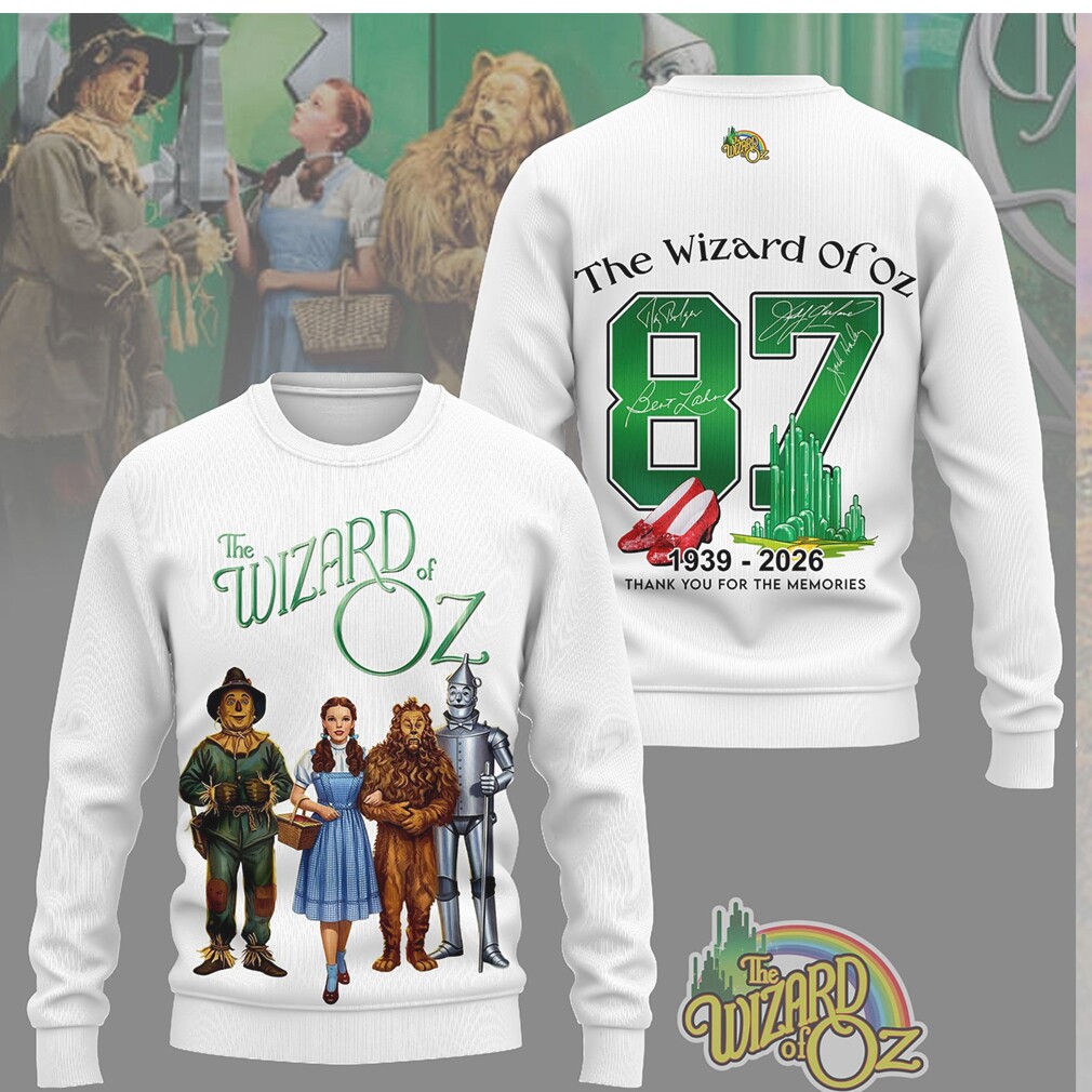 The Wizard of Oz 87th Anniversary (1939 2026) Character Signature Memorial T Shirt The Wizard of Oz 87th Anniversary (1939 2026) Character Signature Memorial T Shirt