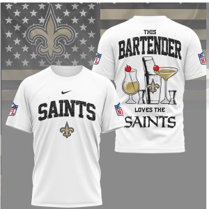 This Bartender Loves The New Orleans Saints Cocktail T Shirt