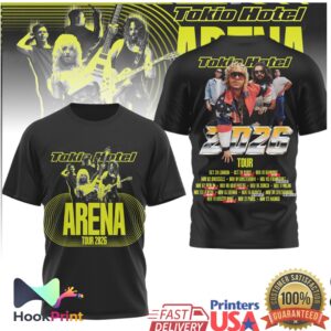 Tokio Hotel Arena Tour 2026 Neon Yellow Band Shirt