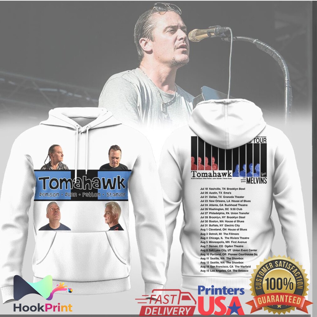 Tomahawk Melvins 2026 US Tour Collaboration Concert Shirt Tomahawk Melvins 2026 US Tour Collaboration Concert Shirt