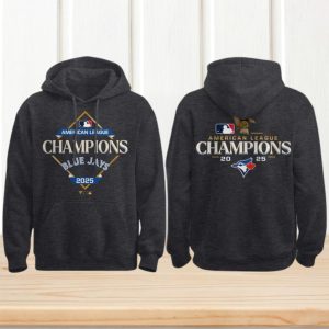 Toronto Blue Jays 2025 American League Champions Charcoal Grey Hoodie