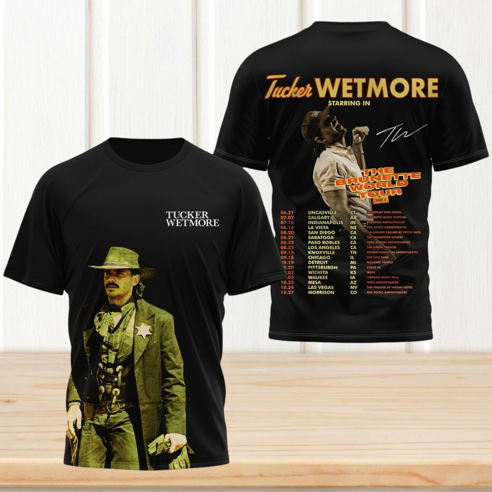 Tucker Wetmore The Brunette World Tour 2024 Cowboy T Shirt Tucker Wetmore The Brunette World Tour 2024 Cowboy T Shirt