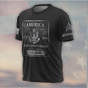 U.S. Army 250th Anniversary 1776 2026 America Patriotic Pride T Shirt