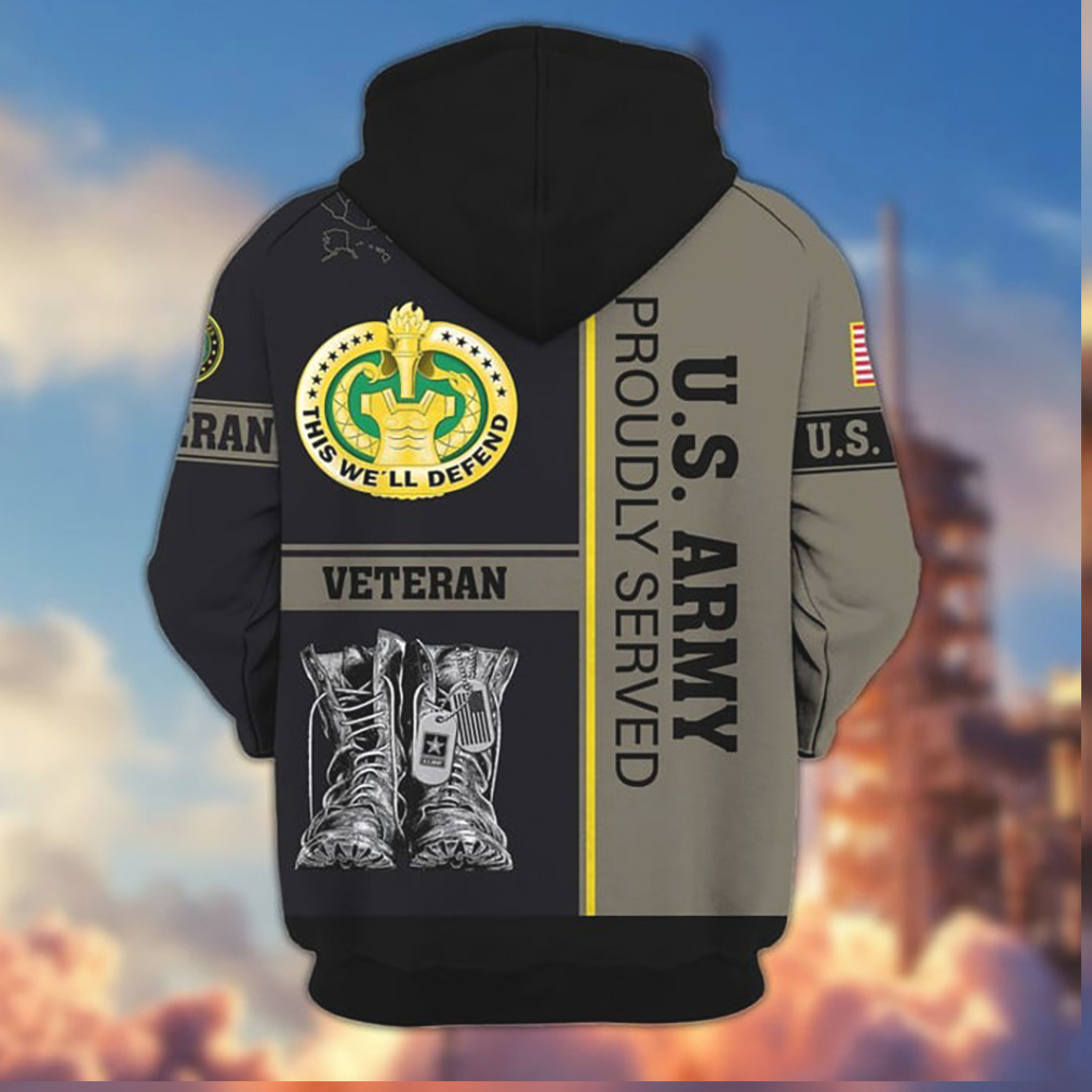 U.S. Army Proudly Served Veteran Combat Boots 3D Graphic Zip Hoodie U.S. Army Proudly Served Veteran Combat Boots 3D Graphic Zip Hoodie