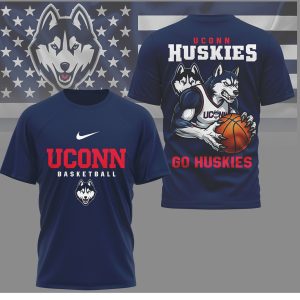 UConn Huskies Basketball Mascot Graphic T Shirt UConn Huskies Basketball Mascot Graphic T Shirt