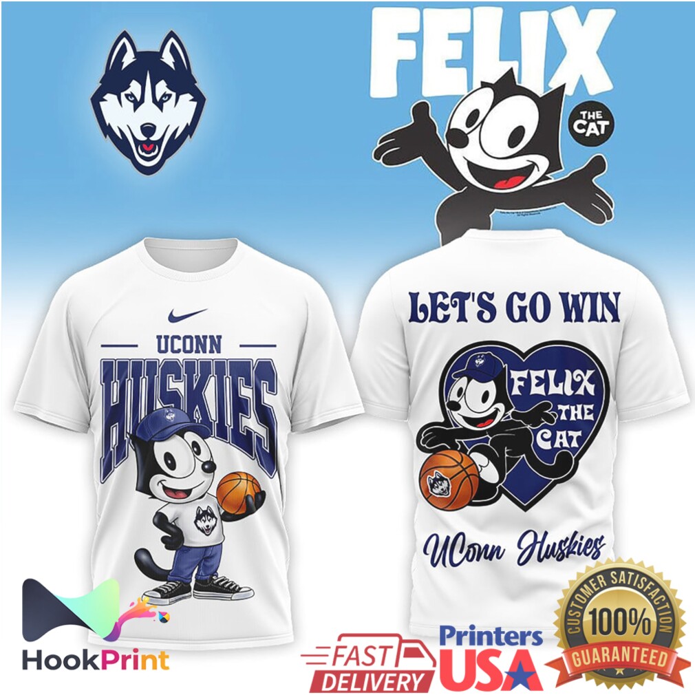 UConn Huskies x Felix The Cat Basketball Let’s Go Win T Shirt UConn Huskies x Felix The Cat Basketball Let’s Go Win T Shirt