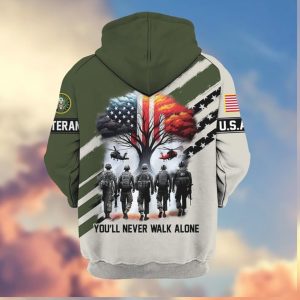 US Army Veteran You’ll Never Walk Alone Eagle Soldiers 3D Hoodie US Army Veteran You’ll Never Walk Alone Eagle Soldiers 3D Hoodie