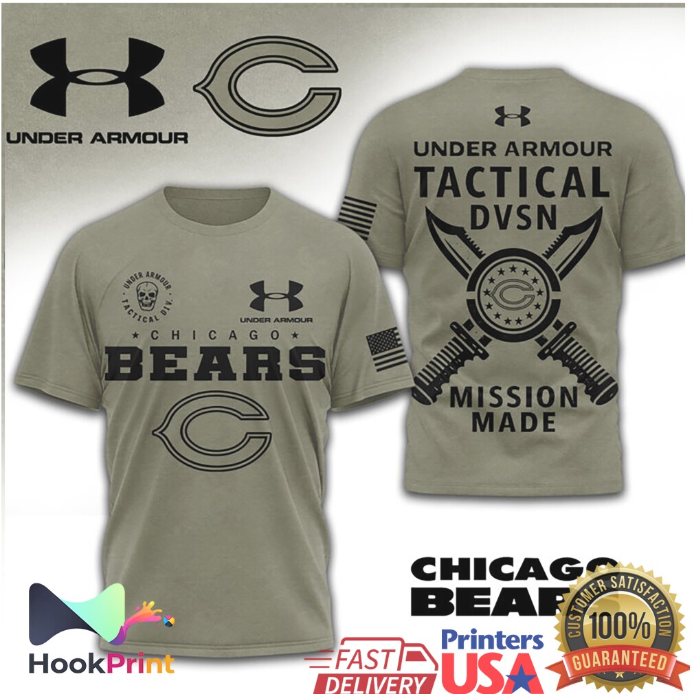 Under Armour Tactical DVSN Chicago Bears Mission Made Olive Shirt Under Armour Tactical DVSN Chicago Bears Mission Made Olive Shirt