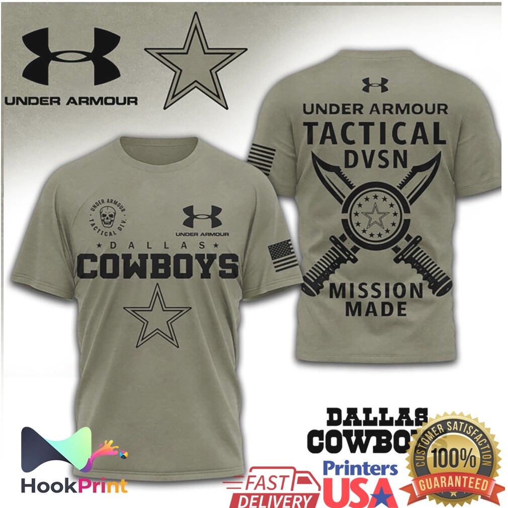 Under Armour Tactical DVSN Dallas Cowboys Mission Made Olive Shirt Under Armour Tactical DVSN Dallas Cowboys Mission Made Olive Shirt