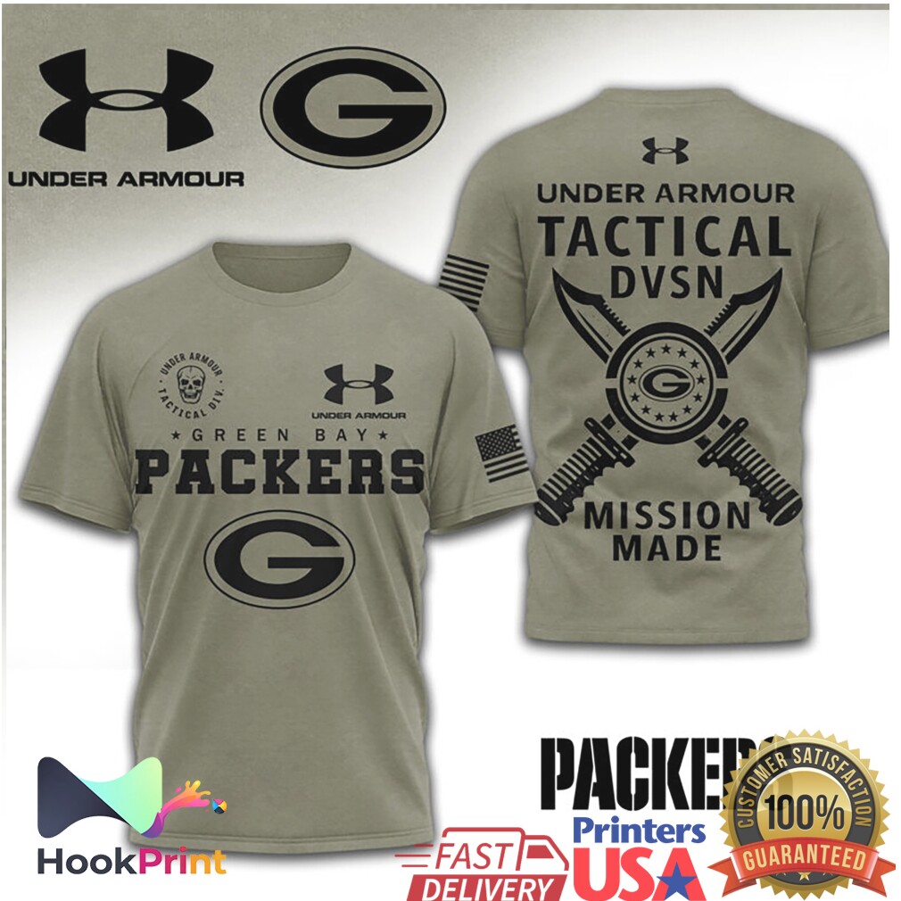 Under Armour Tactical DVSN Green Bay Packers Military Olive Shirt Under Armour Tactical DVSN Green Bay Packers Military Olive Shirt