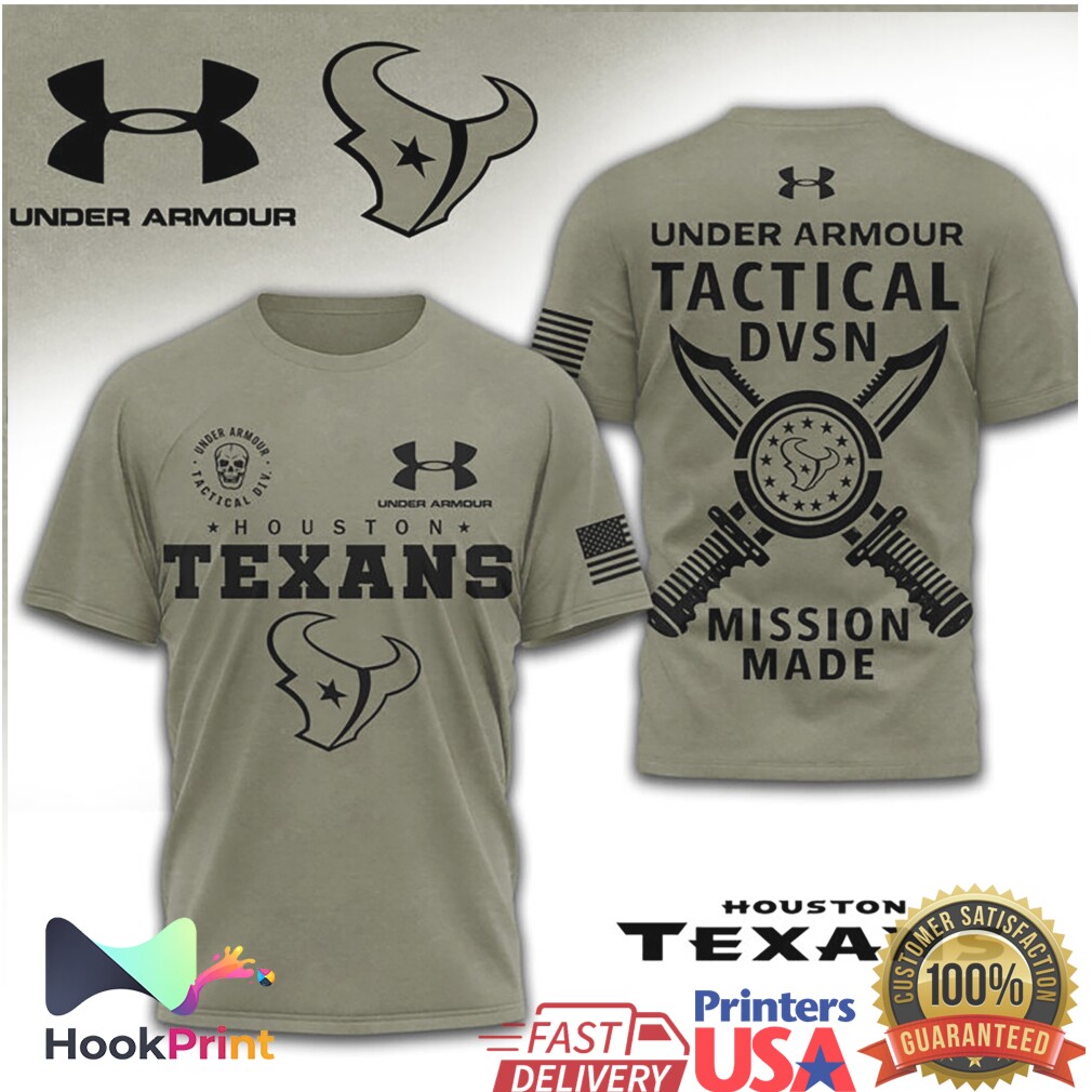 Under Armour Tactical DVSN Houston Texans Mission Made Olive Shirt Under Armour Tactical DVSN Houston Texans Mission Made Olive Shirt