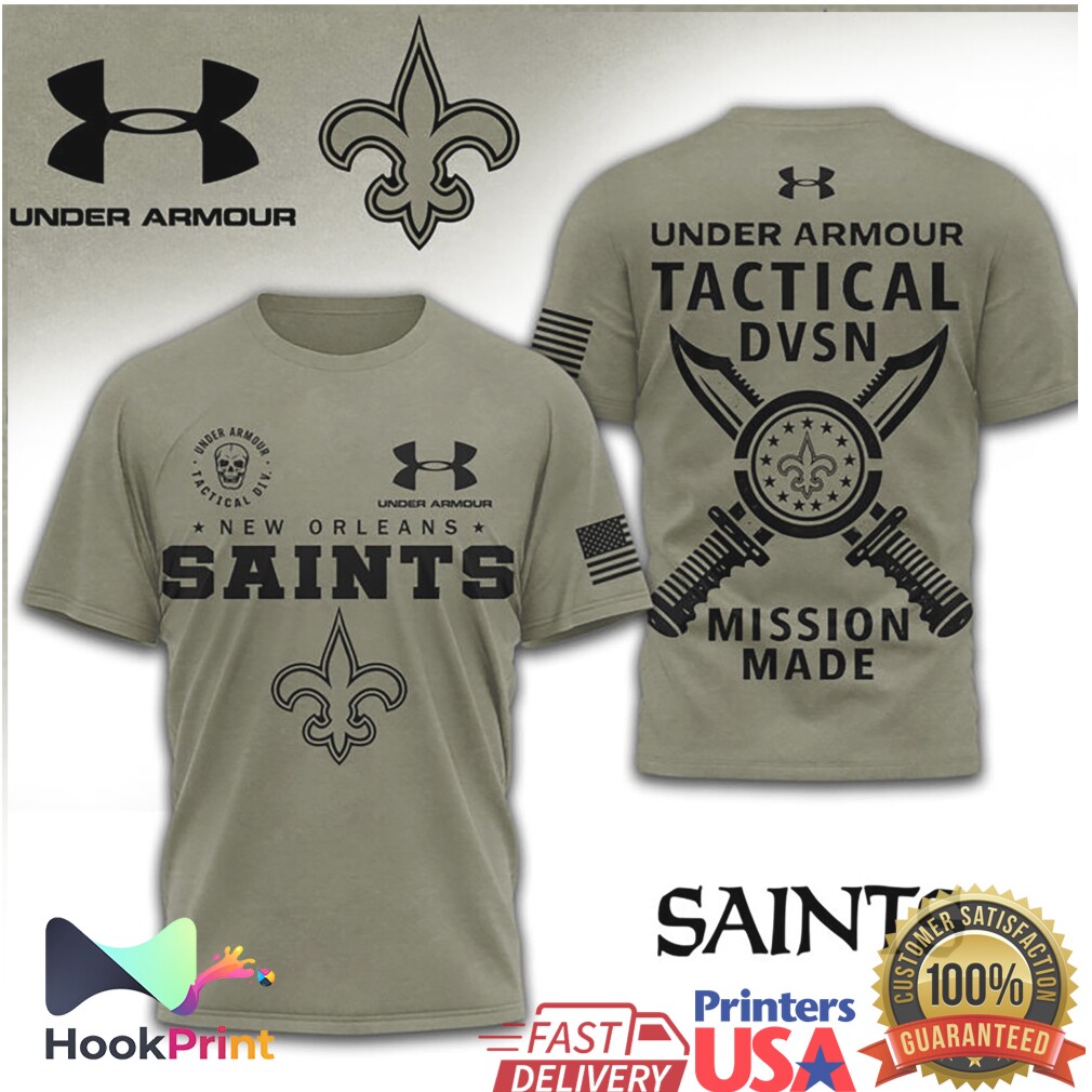 Under Armour Tactical New Orleans Saints Mission Made Military Shirt Under Armour Tactical New Orleans Saints Mission Made Military Shirt