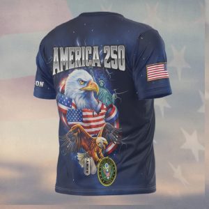 United States of America 250 Years Celebration Eagle Statue of Liberty Shirt