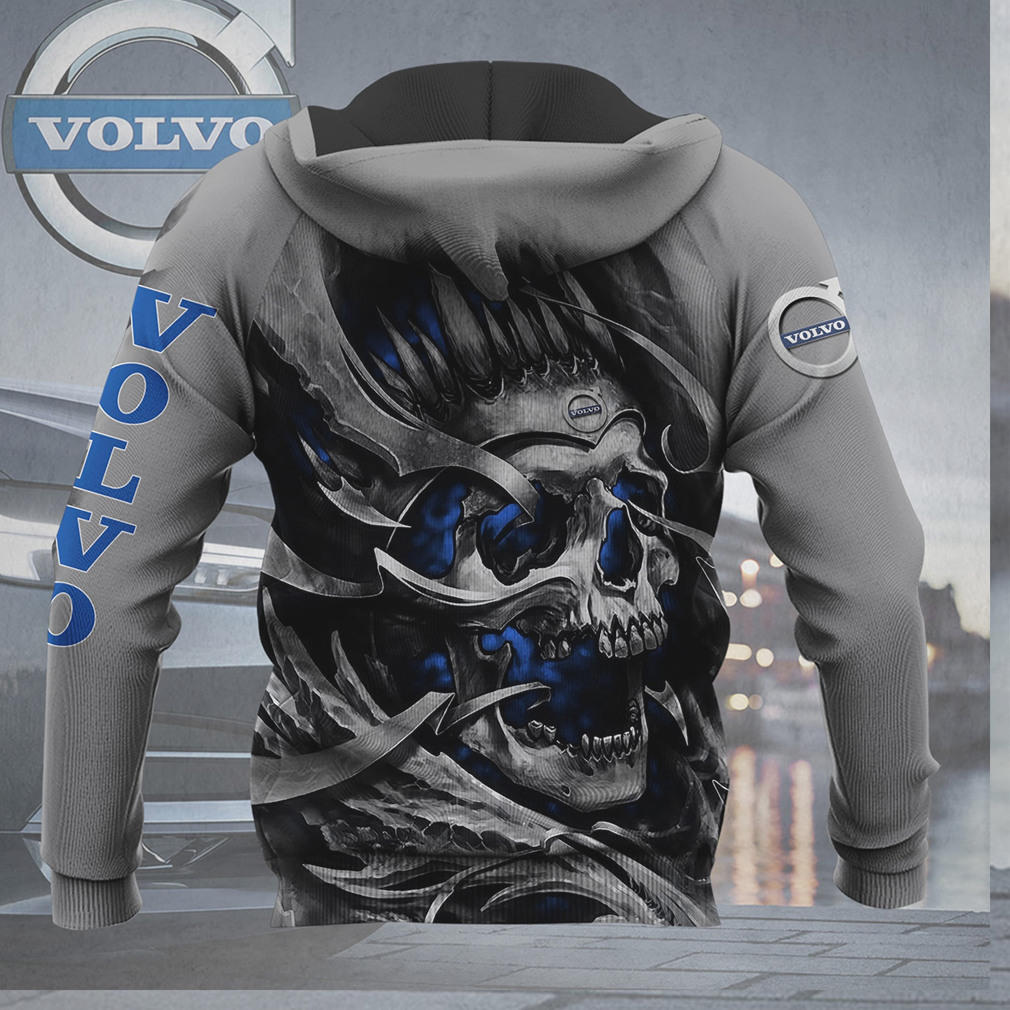 Volvo Trucks Heavy Duty Blue Flame Warrior Skull Gothic Graphic T Shirt Volvo Trucks Heavy Duty Blue Flame Warrior Skull Gothic Graphic T Shirt