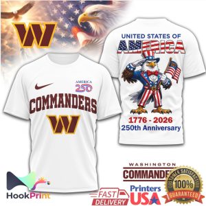 Washington Commanders 250th Anniversary 1776 2026 Patriotic T Shirt