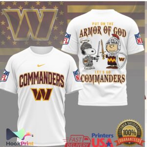 Washington Commanders Armor Of God Snoopy Charlie Brown Shirt