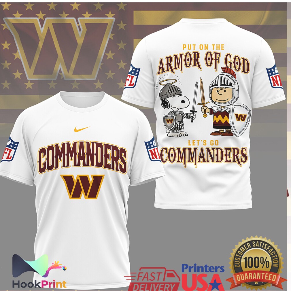 Washington Commanders Armor Of God Snoopy Charlie Brown Shirt Washington Commanders Armor Of God Snoopy Charlie Brown Shirt